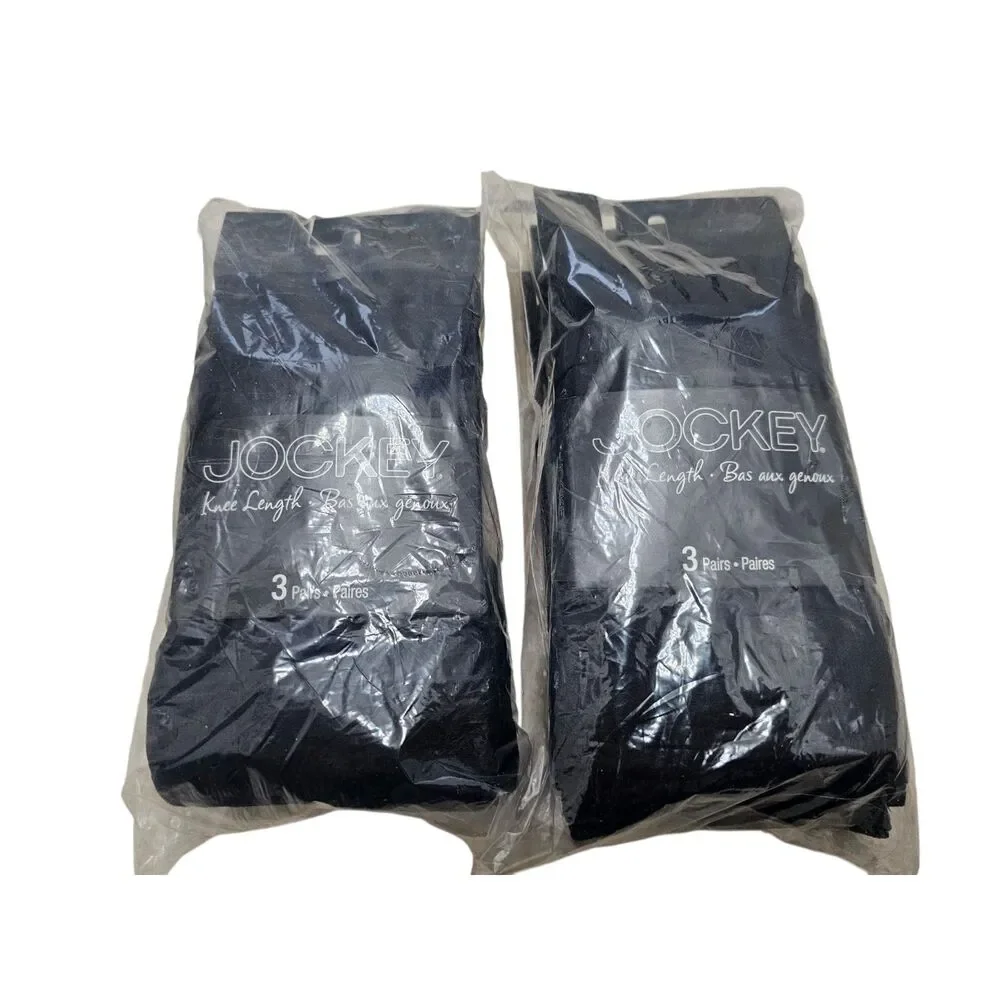 New Jockey Knee Length Socks Canadian Navy 9 Pairs One Size MSRP $60
